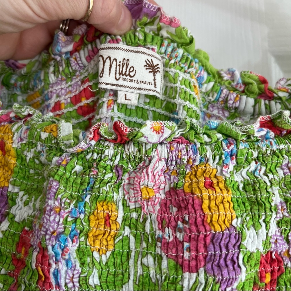 Mille Calista Mini Dress in Summer Garden Smocked Floral Dress - Picture 8 of 10